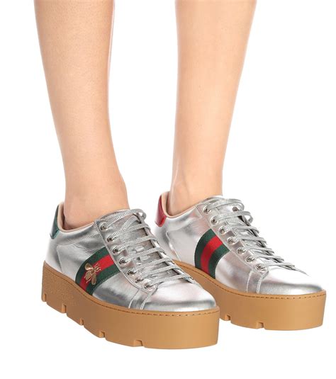 metallic platform sneaker replica gucci|gucci new ace platform sneakers.